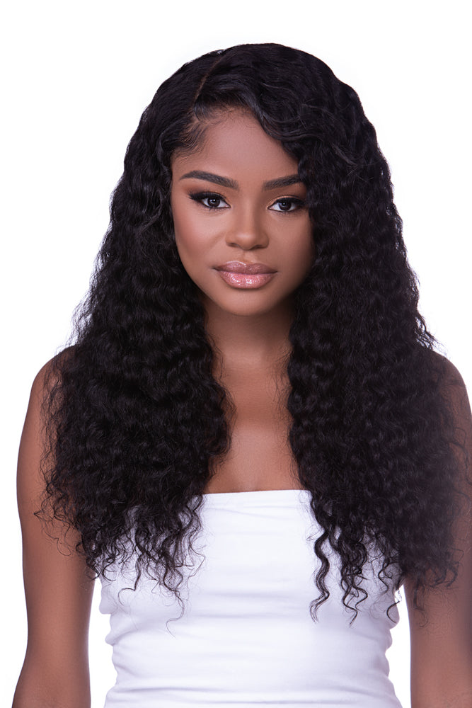 Sleek store press black closure wig